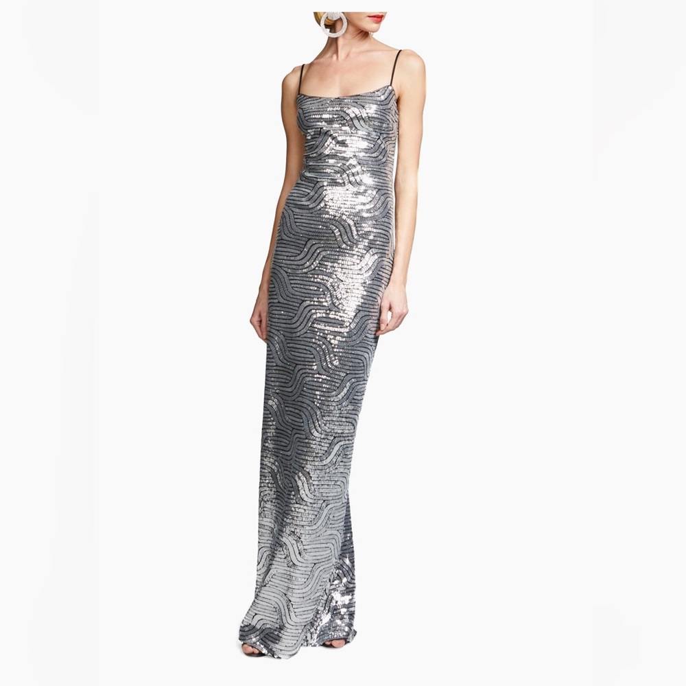 Halston long sequin gown